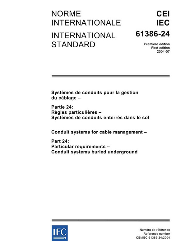 Cover IEC 61386-24:2004